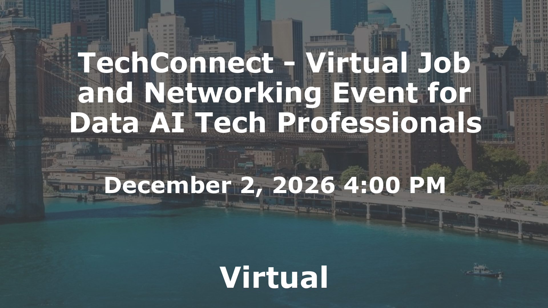 TechConnect - Virtual Job and Networking Event for Data AI Tech Professionals event image